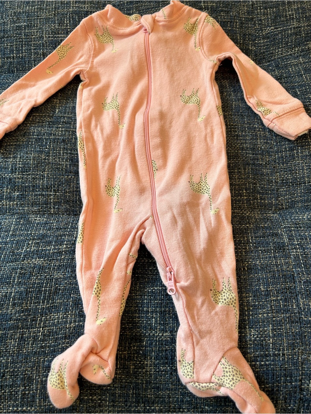 RISE LITTLE EARTHLING GIRAFFE SLEEPER Footie Pajamas Pink